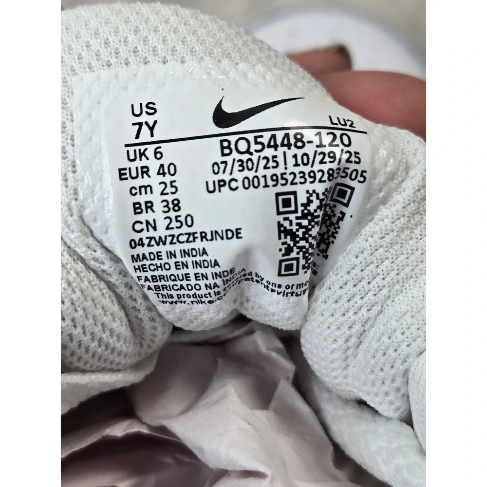 Nike Court Borough 8.5 White Burgundy Pink Leather Sneakers Retro Y2K Streetwear